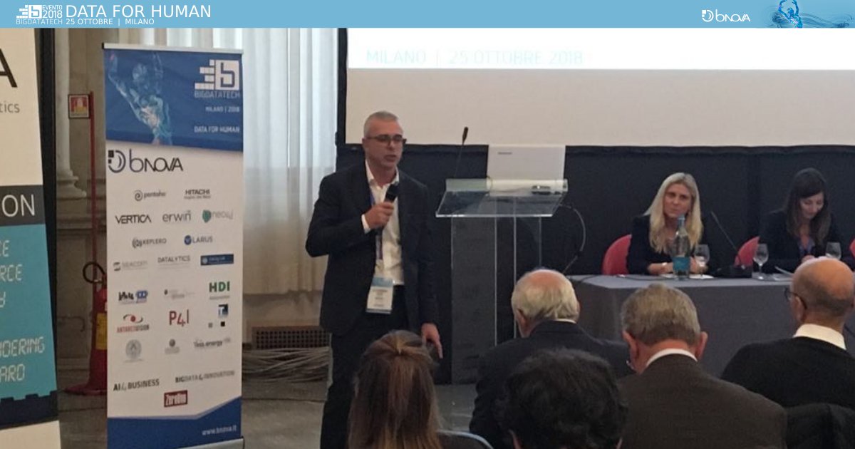 BNovaConsulting's tweet photo. L'importanza dell'#innovazionedigitale nei modelli di business assicurativo. Alessandro Testa di HDI Assicurazioni al #BigDataTech2018 https://t.co/sD95Vj1paB