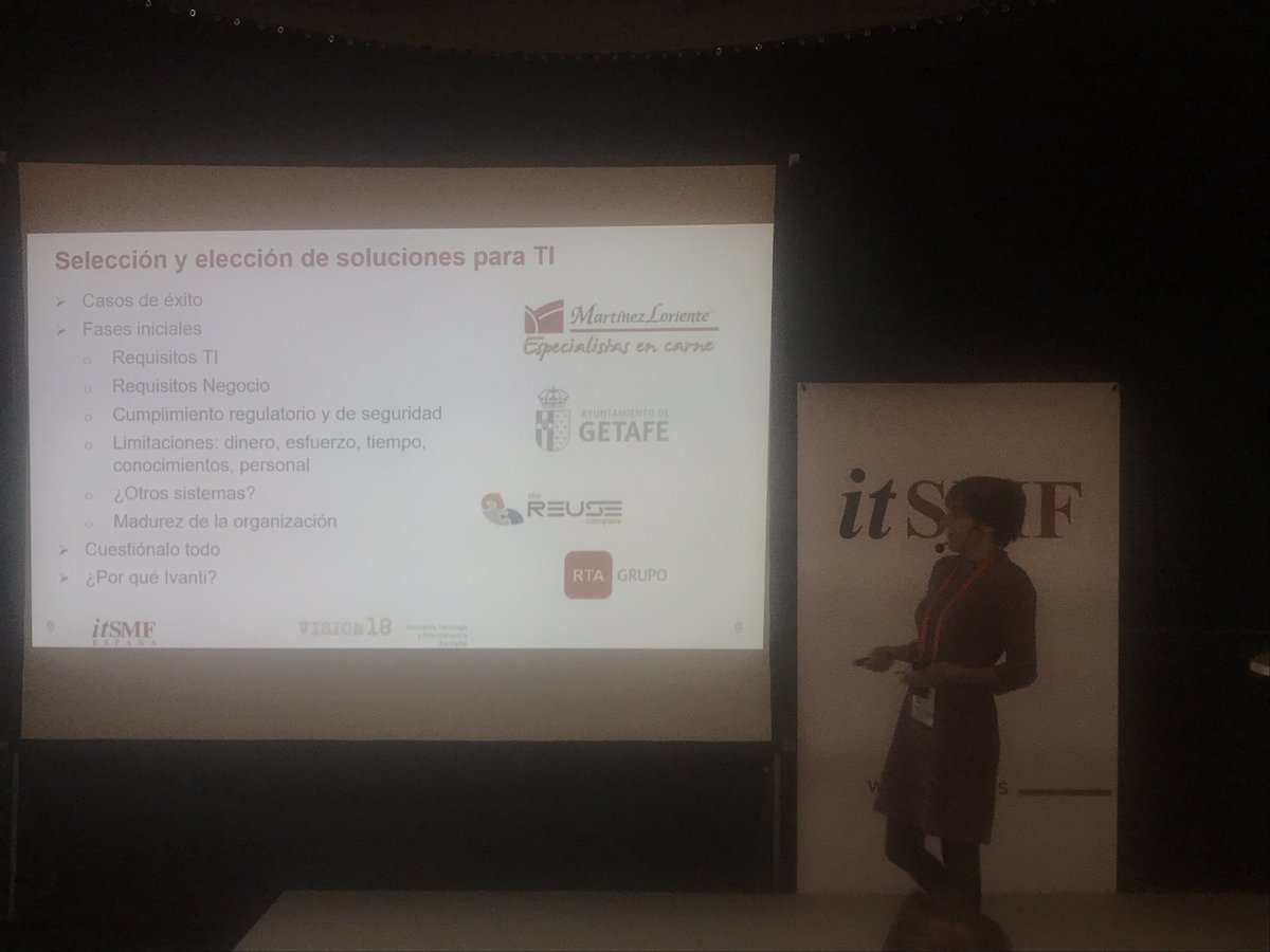 efernandezmarin's tweet photo. Presentacion de las claves de varios casos de éxito en proyectos de Overti sobre las soluciones de Ivanti de la mano de Maria Angeles Ponce en #itsmVISION18 @GoIvanti https://t.co/WzS308ljdF
