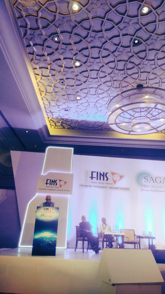 FINSHQ's tweet photo. Dr. Nagappa Head, Int'l Strategic & security Prog. #NIAS addressing the gathering for session #FutureofSpaceTechnology #FINSSD2 #Space https://t.co/LisFKPDRaY