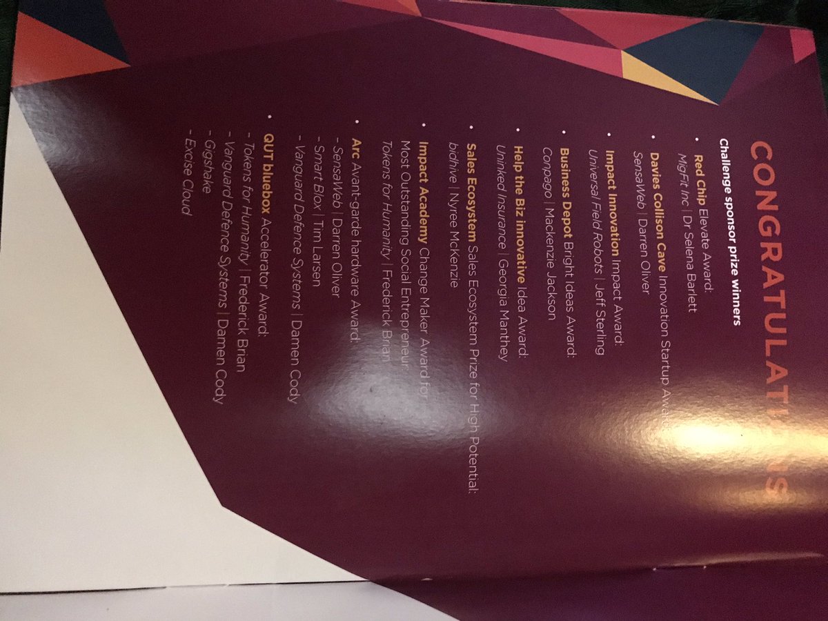 QUTEship's tweet image. Congrats to the #QUT bluebox challenge sponsor prize winners! 🙌 They include a few @qutfoundry members/alum👍😊