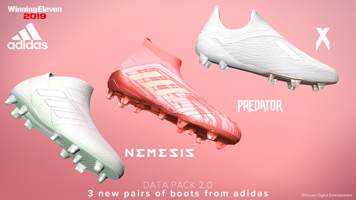 Efootball 公式 En Twitter データパック2 0配信 Adidas Nike Pumaの最新モデルのスパイク9種も追加 最新モデルのスパイクが 選手たちの華麗なプレーをさらに引き立てます ウイイレ T Co Zw6rk5uvw0