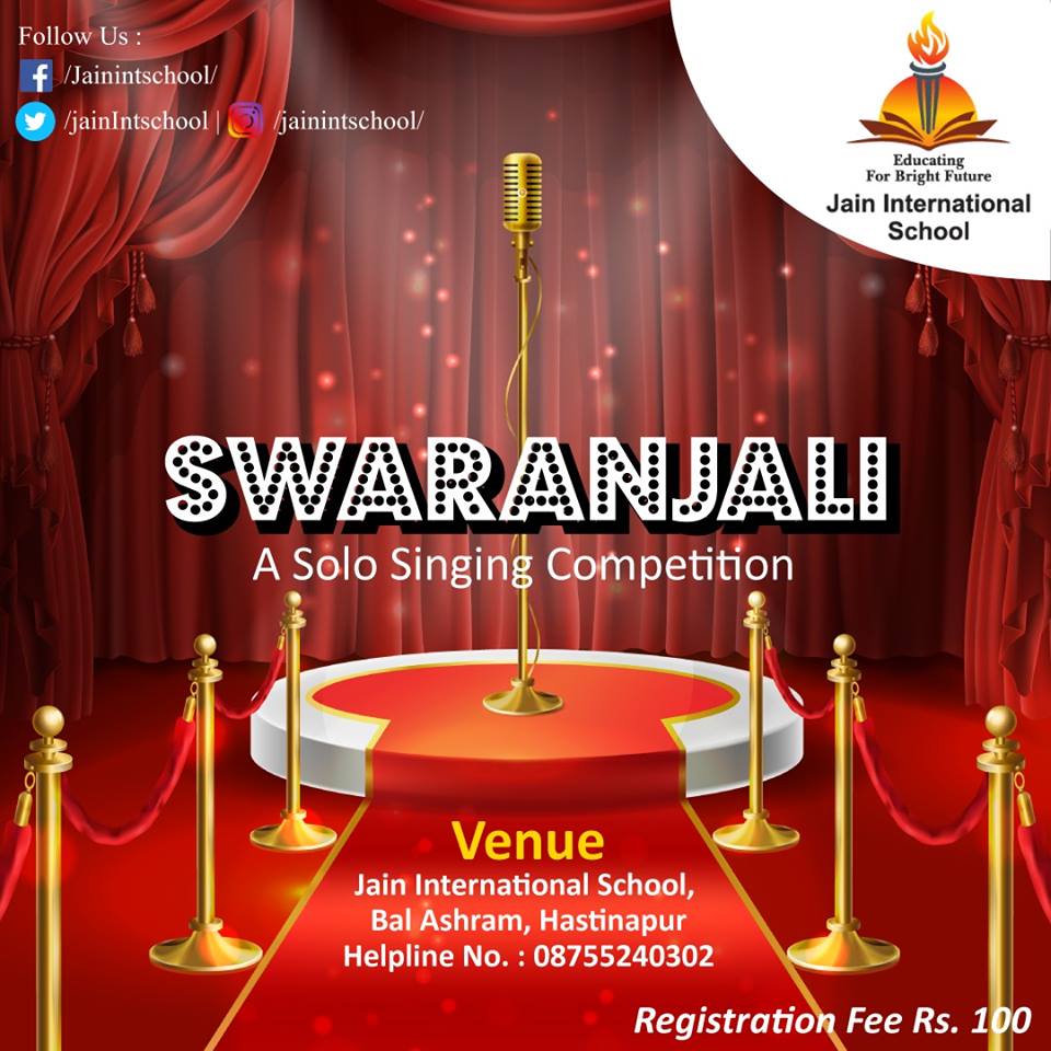 jainIntschool's tweet image. Jain International school Organizing a #SoloSingingCompetition (#Swaranjali)held on 27th October in our #School campus.... A solo #singing #Competition for our #SingingStars....