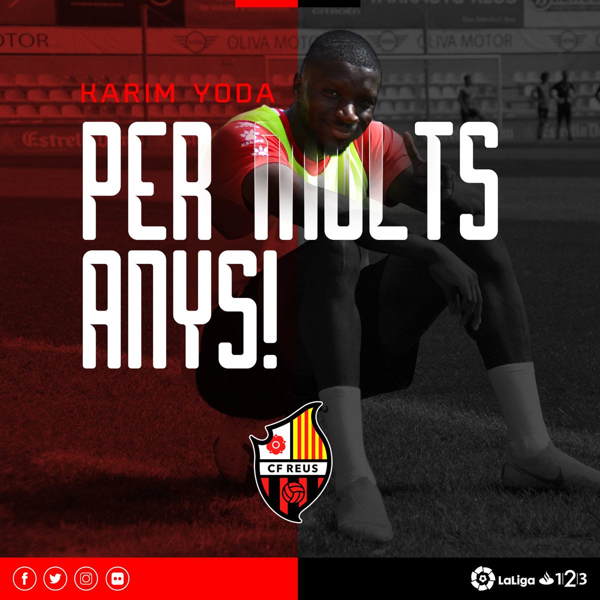 🎂 Avui no és un dia qualsevol, avui és l'aniversari de <a href="/Karim_Yoda/">Karim Yoda</a>! 

Joyeux Anniversaire Karim! 😀 Per molts anys! 🎉

#CFReus 🔴⚫