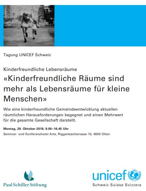 Kinder brauchen für ihre Entwicklung insbesondere in urbanen Gegenden mitunter genügend Platz und Raum. Dazu sprechen namhafte Experten an der <a href="/UNICEFSchweizFL/">UNICEF Schweiz und Liechtenstein</a> -Tagung: "Kinderfreundliche Räume sind mehr als Lebensräume für kleine Menschen".#urban #KFL #SDG11 #FürJedesKind