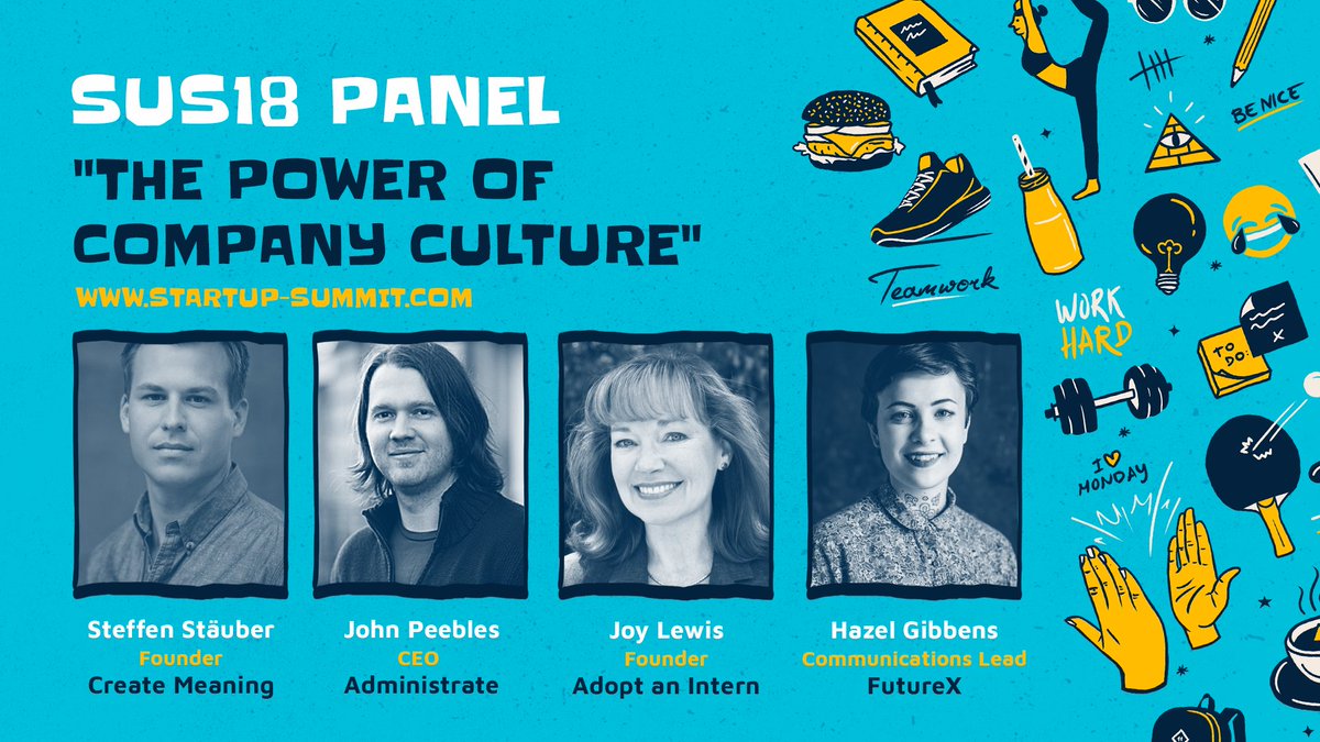 Company culture... it's what everyone's talking about! 

These days, you've got to nail your company culture or risk getting left behind. 

Looking forward to hearing the views of our awesome panel on this year's <a href="/Startup_Summit_/">Startup Summit</a> theme!

Tickets ➪ startup-summit.com/tickets