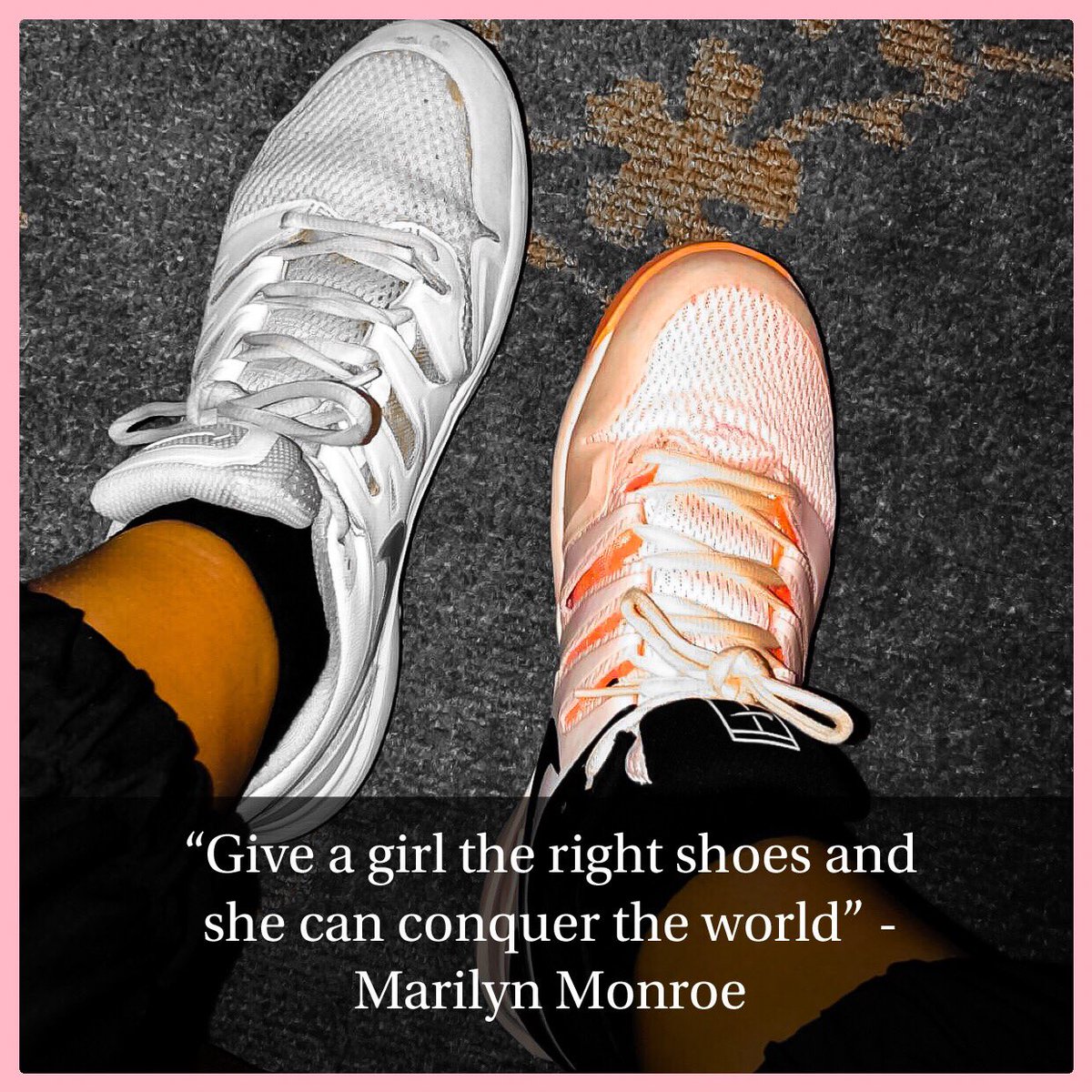 Find 👏🏼 A 👏🏼 Way 👏🏼 To 👏🏼 Win

Slippery courts? #AmberMarshall decided she’d wear her “white worn shoe” on her left foot, so she could slide &amp; her “new peach shoe” on her right foot with grip.

Won Singles &amp; Doubles! QF of both in the 🇯🇵 #itftennis 🎾💪🏼🔥

#TennisAustralia #Nike