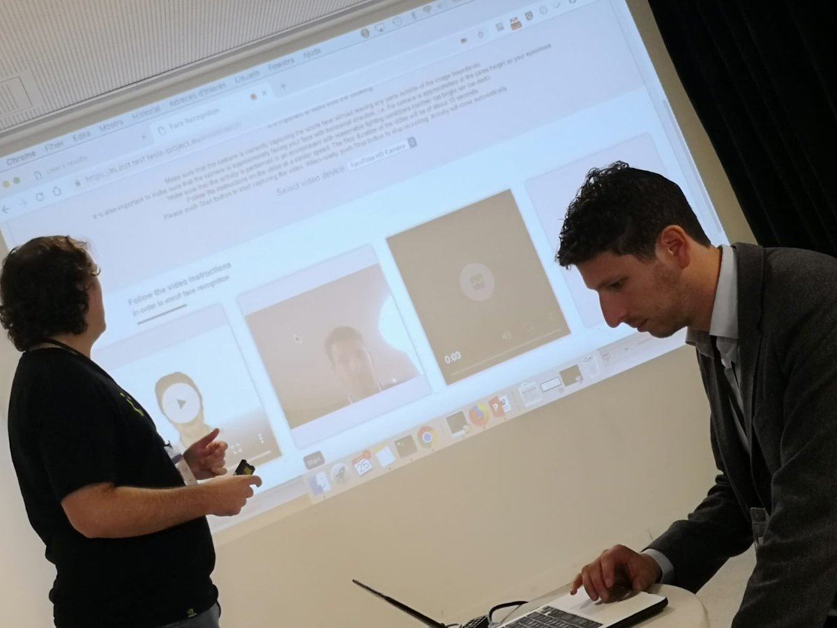 Demo proctoring service by #DanielHeaven <a href="/ProctorExam/">ProctorExam</a> in #ILWT #TeSLA International Show in Porto: In Learning We Trust. In a fully web-based proctoring platform that can be used for low and high stake exams. Technology and innovation Learning. @Welteninstituut