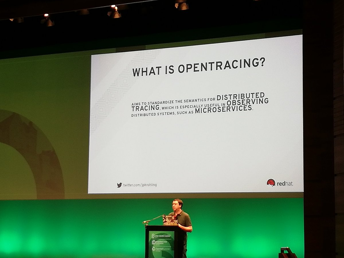 teamKatacoda's tweet photo. Listening to @jpkrohling who recently helped push new @opentracing content to Katacoda at https://t.co/4R6bl2B9io #ossummit #tracingsummit https://t.co/vDXLFRlpjY