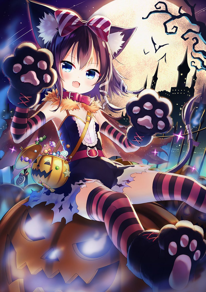 最も共有された ハロウィン 猫 女の子 イラスト ハロウィン 猫 イラスト 女の子 ドラゴンボール アニメ画像