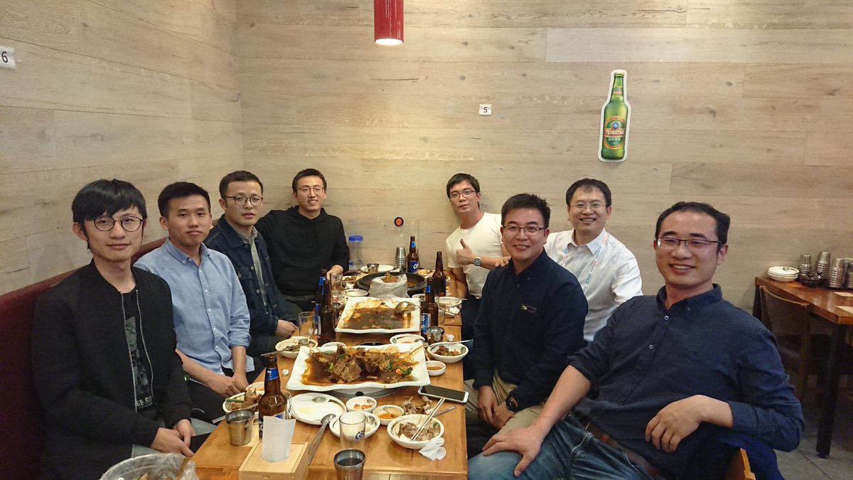 Meet and meal with grand challenge (content based video relevance prediction in ACM MM 18) winner teams, and professors from Renmin University of China