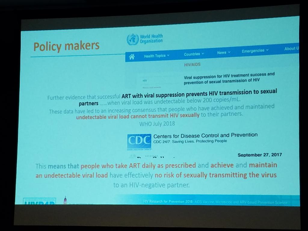 Prevention Access (@preventionac) on Twitter photo Kenya's Nelly Mugo: Don't get tired cause cause all these studies say the SAME thing. There are no linked #HIV transmissions for people who are virally suppressed. #HIVR4P2018 <a href="/iasociety/">IAS - the International AIDS Society</a> <a href="/WHO/">World Health Organization (WHO)</a> @CDC_HIVAIDS <a href="/NIAIDNews/">NIAID News</a> Kenya's Nelly Mugo: Don't get tired cause cause all these studies say the SAME thing. There are no linked #HIV transmissions for people who are virally suppressed. #HIVR4P2018 <a href="/iasociety/">IAS - the International AIDS Society</a> <a href="/WHO/">World Health Organization (WHO)</a> @CDC_HIVAIDS <a href="/NIAIDNews/">NIAID News</a>