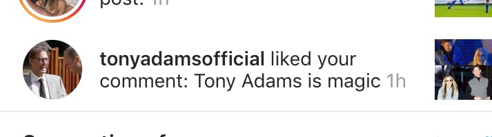 When Tony Adams wishes Caprice Bourett a happy bday - and you comment on it Tony Adams is magic..   