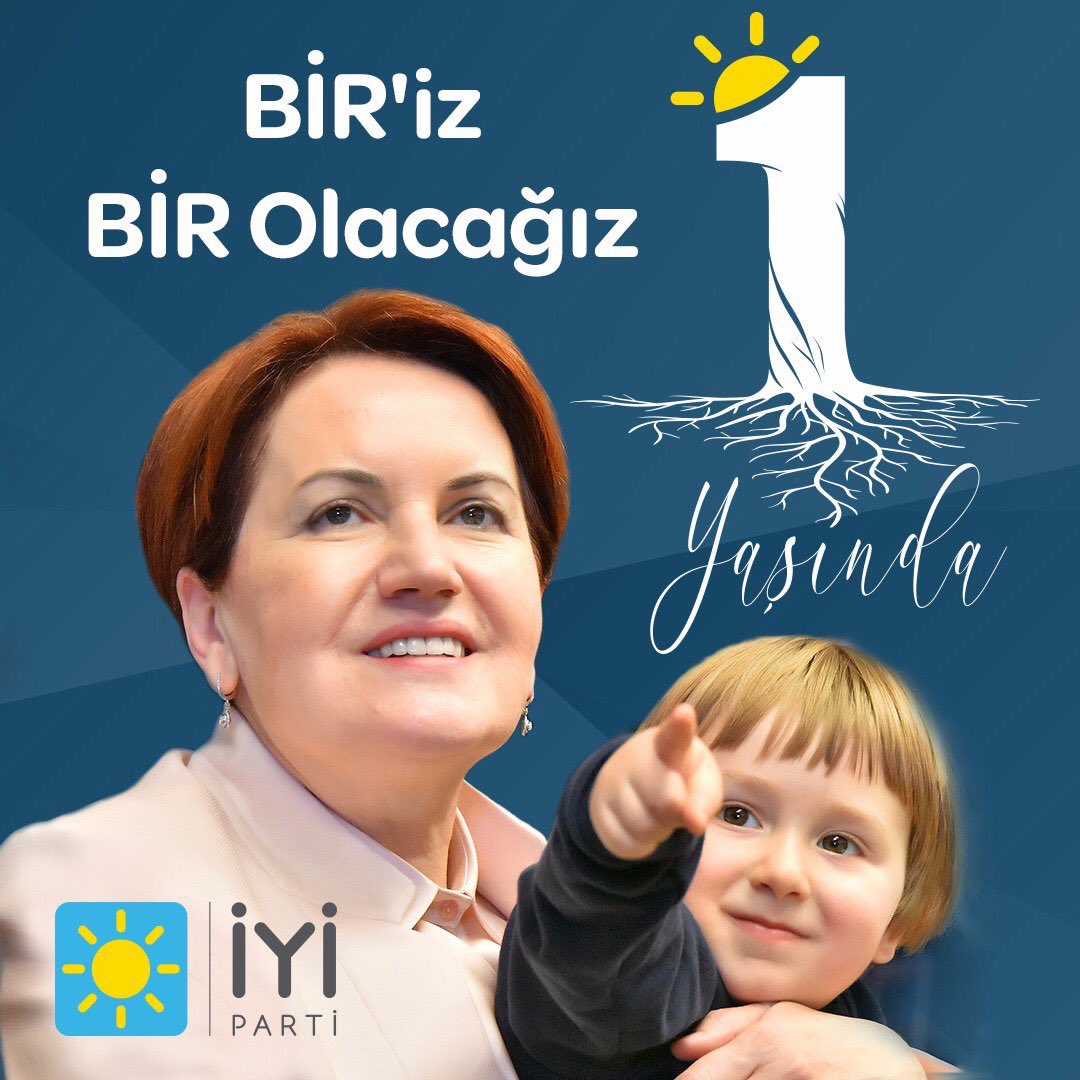 BİR’iz, BİR Olacağız.
#İYİParti1Yaşında