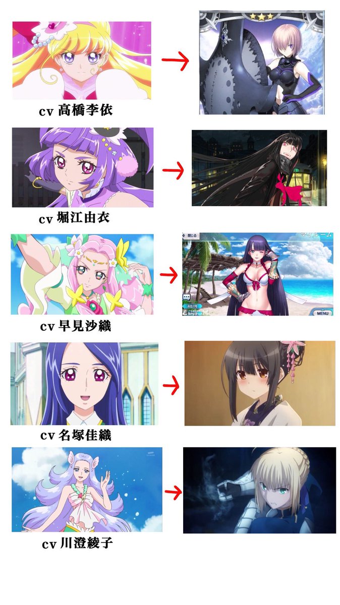 Uzivatel ポピー Na Twitteru 何やら今fgoとプリキュアの話しをしている人が多いらしいから以前あげたのを置いとく 魔法使いプリキュアの映画には浪川大輔も出演しています
