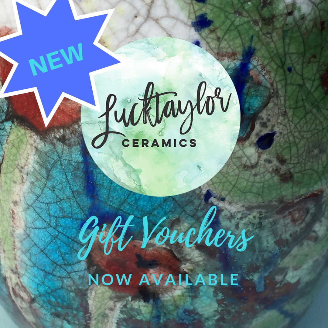 Gift Vouchers now available for sale on my website. Give the gift of a Raku Experience or a unique piece of Raku ceramics.
Sometimes it's difficult to buy for the person who has everything! A Lucktaylor Ceramics Gift Voucher is a great idea for someone special in your life.