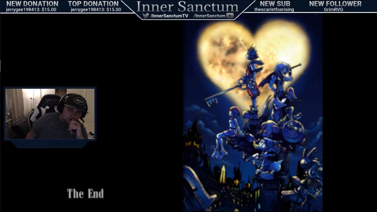 InnerSanctumTV's tweet photo. Kingdom Hearts 1 DOWN.. Now to gear up for a 24 hour stream (in the coming weeks) of Kingdom Hearts 2.. Shout to everyone who was in my stream last night showing love, you guys make it worth it and remind me not to give up no matter how much bullshit happens = )
#TSSTV
#RTThat https://t.co/NUD5iRuJju
