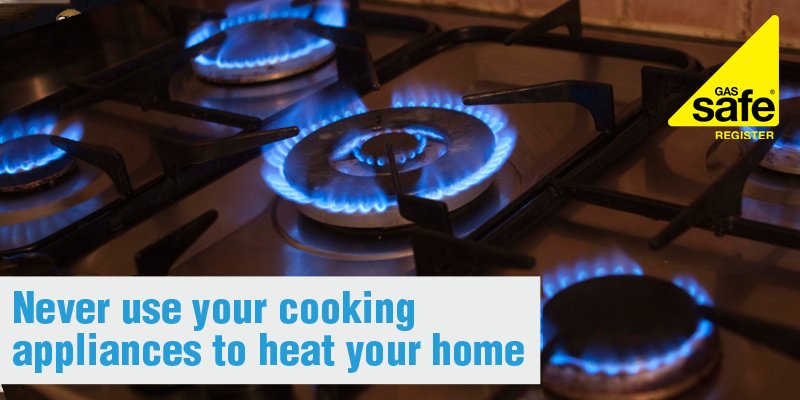 A top tip for Thursday - as the weather gets colder, it may be tempting to use other gas appliances for warmth. Don't do it.