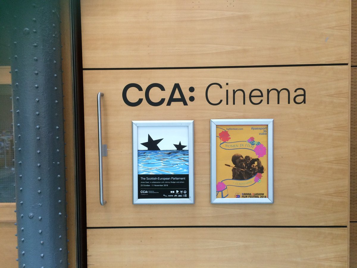 How beautiful does our poster look pride of place in the CCA?! Delighted to be there for some of our upcoming events... TWO WEEKS TO GO! #glasgowevents #havanaglasgowfilmfestival #ccaevents #glasgowevents #artsscotland #filmscotland #filmfestival #filmedinburgh #Cuba #cubanfilm
