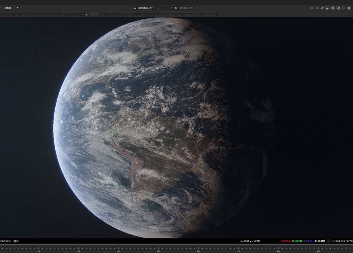 xads's tweet photo. Home sick today.😷 So spending a bit more time with the toy project here. Now we got clouds and atmos. 350 lines of #Blinkscript code. Maybe good enough to go on @nukepedia https://t.co/vCbl5NSXaK