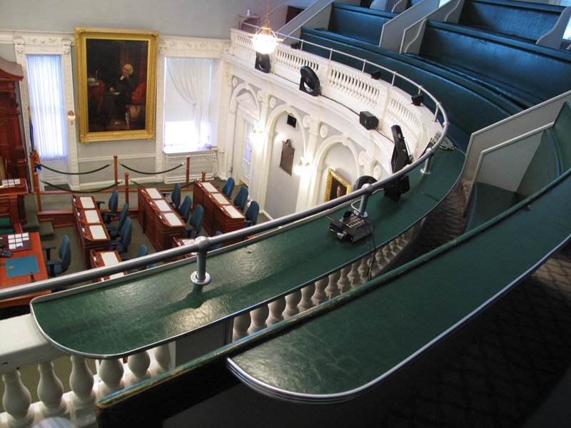 NSLeg's tweet photo. In 1848, Henry G. Hill was paid £37 to build a reporters' gallery. It was later replaced with the present-day gallery, which was built during major renovations to the north wing in the late 1880s. #ProvinceHouse200 https://t.co/aypYtKHgHF