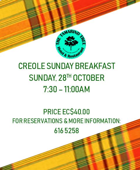 DominicaTree's tweet photo. Join us for Creole Sunday Breakfast https://t.co/eJF7EHvY2T