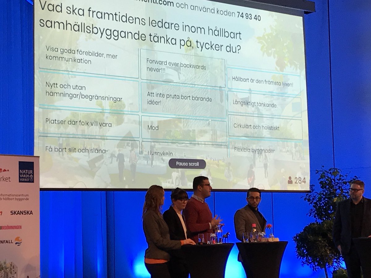 BuildSust2020's tweet image. ”Långsiktigt är det alltid billigare att satsa på det hållbara valet” &amp;amp; ”Ekonomi är en social konstruktion som går att omförhandla och göra annorlunda, vi ska inte vara rädda för att luckra upp och tänka innovativt” - Framtidens ledare talar ut #buildsust18