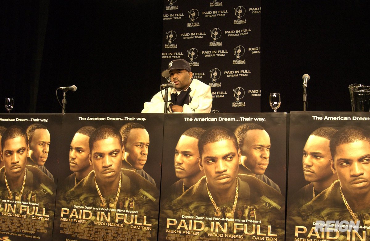WatchUsReign's tweet photo. #PaidInFull hit theaters on this day 16 years ago. The film was produced by #DamonDash, #JayZ, #BrettRatner, #SteveRifkind and #AzieFaison.
Here’s Dame during the press conference for Roc-a Fella Films Presents 'Paid in Full' The Movie...The Soundtrack...The Tour 10/9/02 in NYC https://t.co/w2OHut1jBj