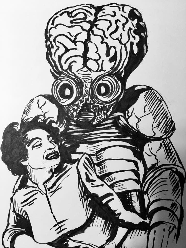 NavajoBirdsong's tweet photo. #mutoid #ckassic #movie #film brushpen n ink https://t.co/Jn1ICNjGF1