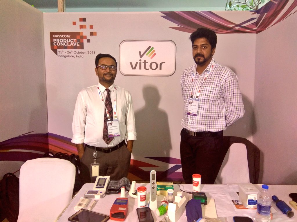 "Being able to showcase our product at such a big #tech event, #NPC2018, is a great opportunity that we have got by being part of the NASSCOM 10,000 Startups program. The day has been going great with lots of useful interactions and lead generation." - Milind Naik, CEO, Vitor.