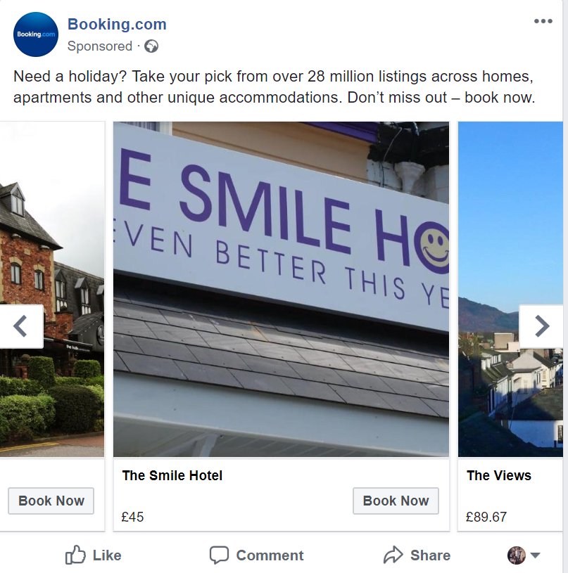 I love <a href="/bookingcom/">Booking.com</a> but are you seriously suggesting I holiday in the Wirral this year? Whilst I love the Wirral... I was thinking of somewhere a bit more exotic? 🏖