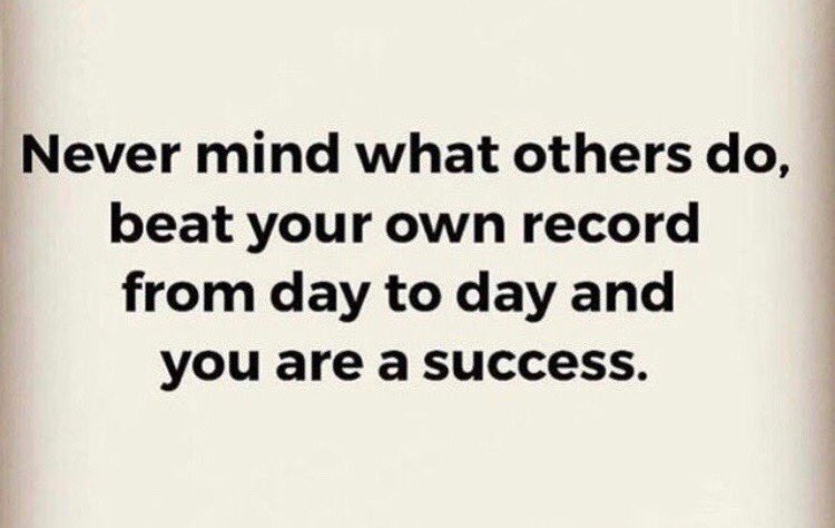 Why focus on others when you can focus on beating yourself? Be your own competition.  #StayFocused #OnYourself #ThursdayThoughts