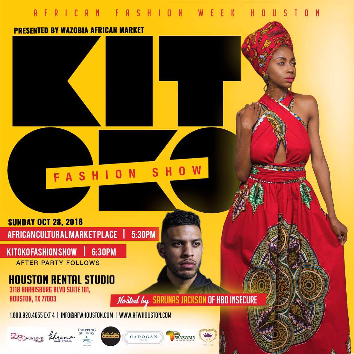 T1Texas's tweet photo. @Naija_PR please RT. African Fashion Week Houston festivities all week! https://t.co/nhC89vacRk #AFWHouston #Houston #T1Texas #fashion #fashionshow #DJSbuBreakfast #djsbu #MyHouston https://t.co/zAtDkCAhKl