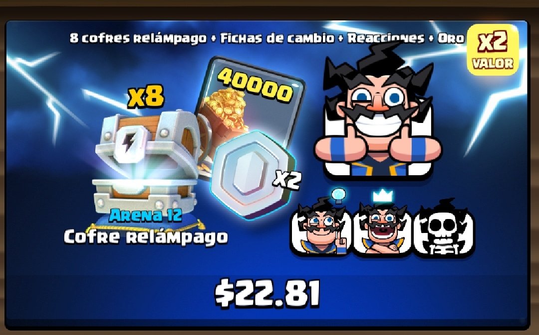 Sorteo 8 cofres relámpagos ⚡+ fichas de cambios legendarias✨ + reacciones del mago eléctrico⚡🤩 + oro 💰

Requisitos:
-Seguir a <a href="/SandstormGG/">Sandstorm</a>
-Seguir a instagram.com/sandstorm.gg en instagram
-Dar 🔄 y ❤️