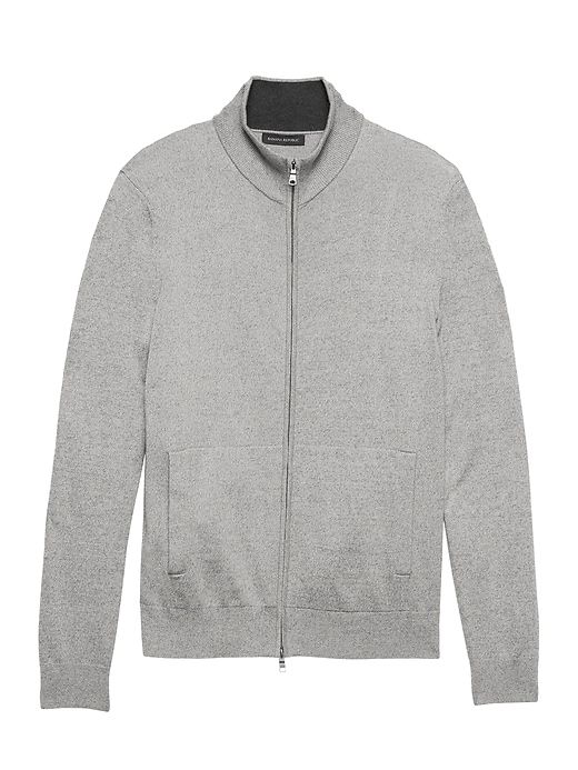 Premium Cotton Cashmere Full-Zip Sweater Jacket | Banana Republic buff.ly/2OI4flV #cotton #cashmere #outerwear #menswear]