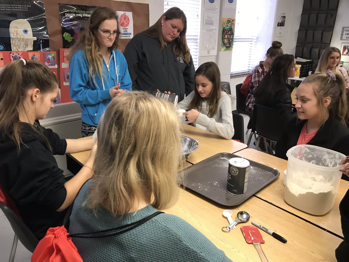 Making play-dough in the early childhood center at South Tech. #RSMSrocks