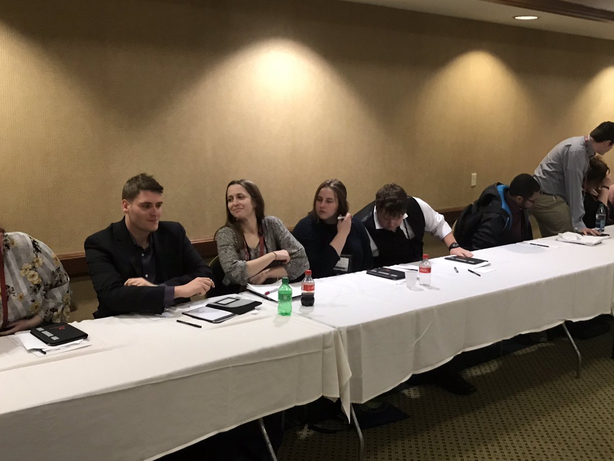 silnan's tweet photo. Our @NorthernOnLine staff members discussing the key issues that collegiate journalists face at the #SCJ18 @scjnational Biennium during the @acpress / @collegemedia conference in Louisville. https://t.co/X635DbFZDS