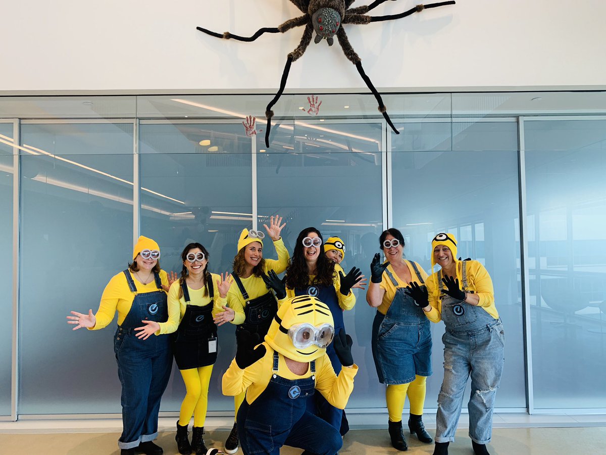 The EA village (missing a very important members — Lynda Hartman, Sandra Henry and Angela Perez!!) ready to receive Trick or Treaters <a href="/EllucianInc/">Ellucian</a> <a href="/TeamEllucian/">Team Ellucian</a> for our Fall Festival. Love these ladies 🎃👻 #poweroftogether