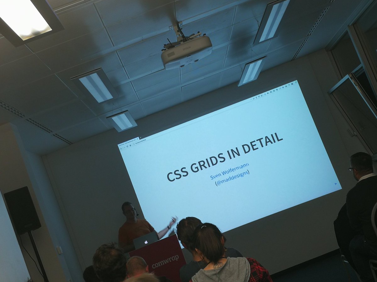 trishi_de's tweet image. Yaaay, Sven @maddesigns über CSS Grids - plain CSS! #meetup #CSSFrankfurt #csslove