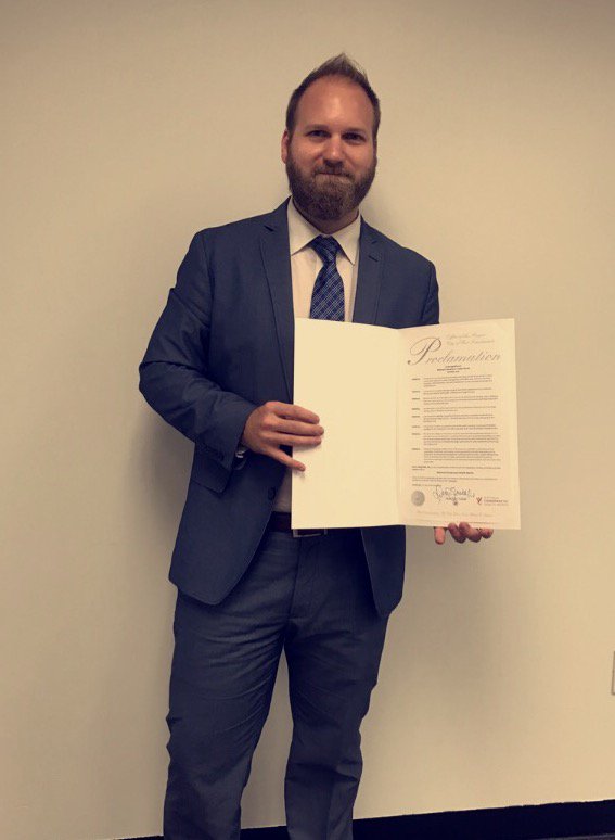 ACAtoday's tweet photo. The newest addition to cities and states recognizing National Chiropractic Health Month is Ft. Lauderdale, Florida! Shout out to the students in the College of Chiropractic Medicine at Keiser University and thanks to Casey Rogers for sharing. #Move4Life #SACANation https://t.co/SnoSVxYnuC