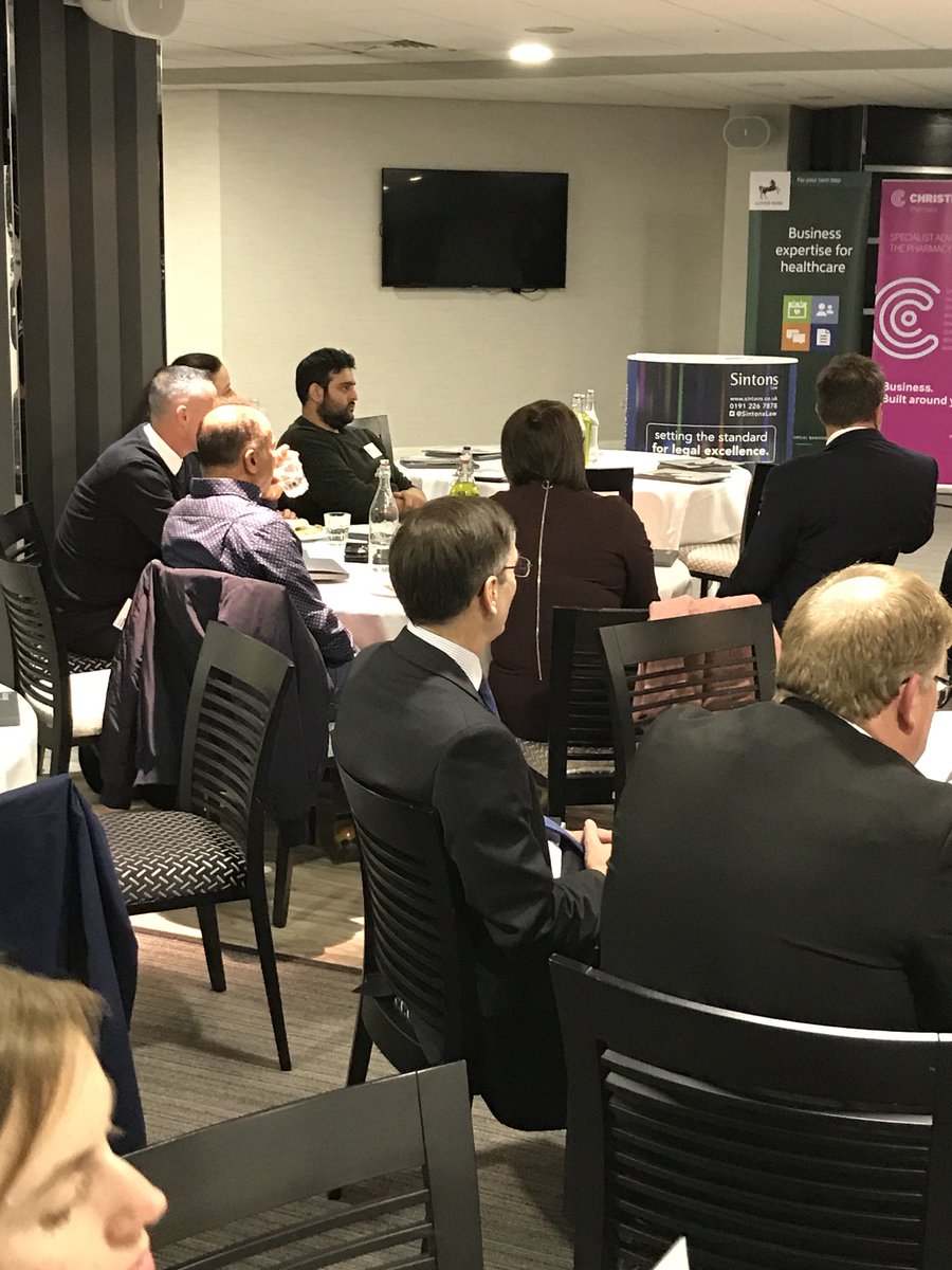 dvdpritchard's tweet photo. And we are underway with our Annual North East Pharmacy Sector Update 2018 with Peter Cattee and Christie & Co this evening @NUFC https://t.co/GSY1wCgJy3 @ChristieCoUK @LloydsBankNews @RMTaccountants #Pharmacy #PharmacyUpdate #Healthcare @Peter1Jennings @SintonsLaw https://t.co/e35q4lsBj2
