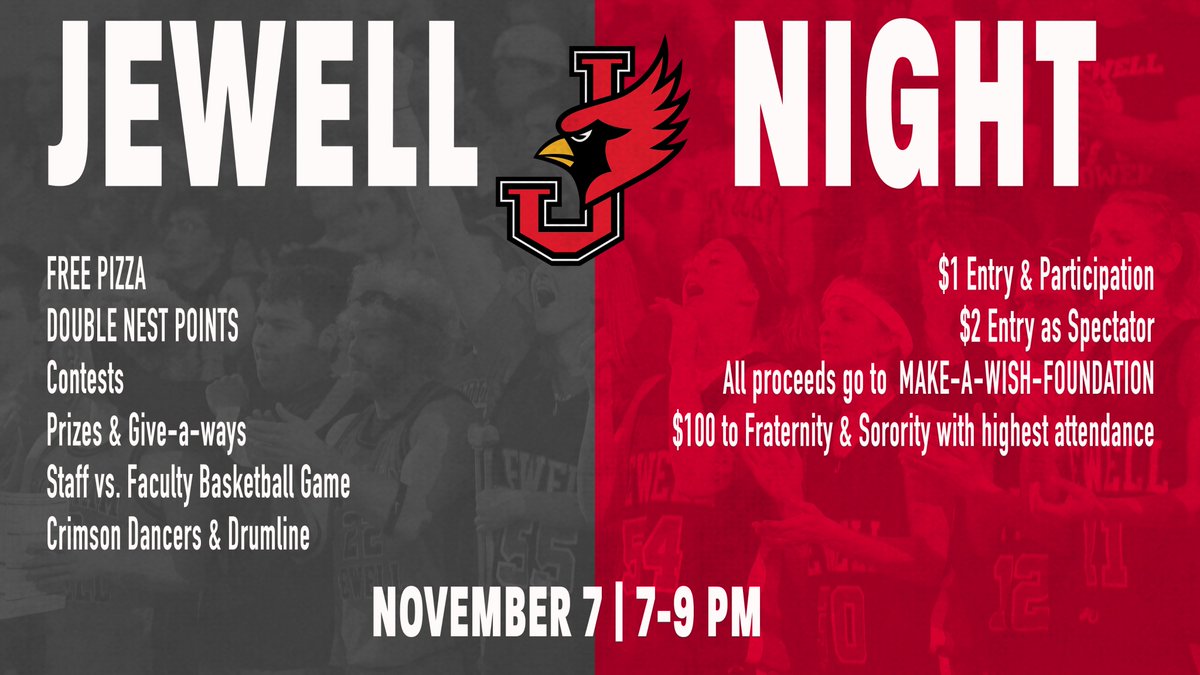 We are less than 2️⃣ weeks away from Jewell Night! Come out and help kick off the 1️⃣8️⃣-1️⃣9️⃣ 🏀 seasons! 

#DefendTheNest