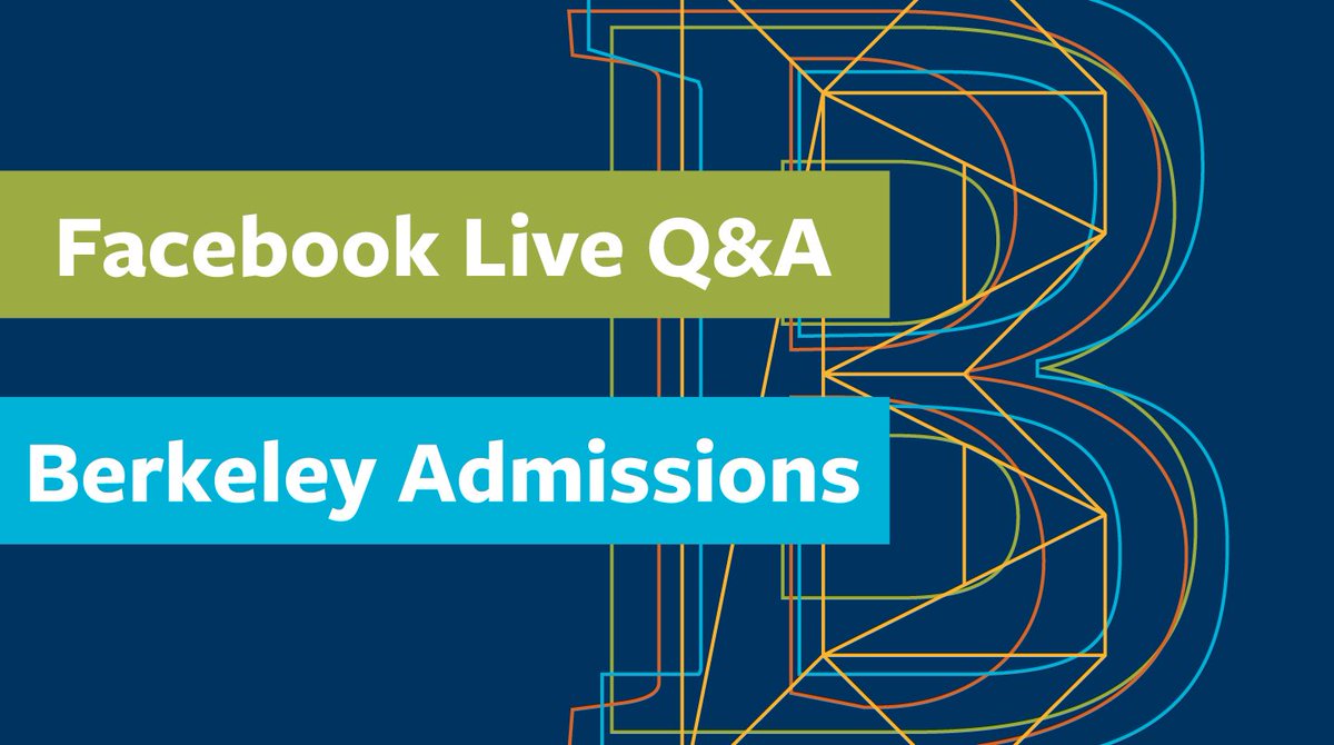 UC Berkeley Admissions (@caladmissions) on Twitter photo Have a question for our application readers? Join a panel of <a href="/UCBerkeley/">UC Berkeley</a> Admissions experts for a Facebook Live Q&A on Oct. 30 at 6pm. #BeBerkeley
Can't make it to the Facebook Live? Ask your question via this form: goo.gl/forms/Xd4R2hK3… Have a question for our application readers? Join a panel of <a href="/UCBerkeley/">UC Berkeley</a> Admissions experts for a Facebook Live Q&A on Oct. 30 at 6pm. #BeBerkeley
Can't make it to the Facebook Live? Ask your question via this form: goo.gl/forms/Xd4R2hK3…