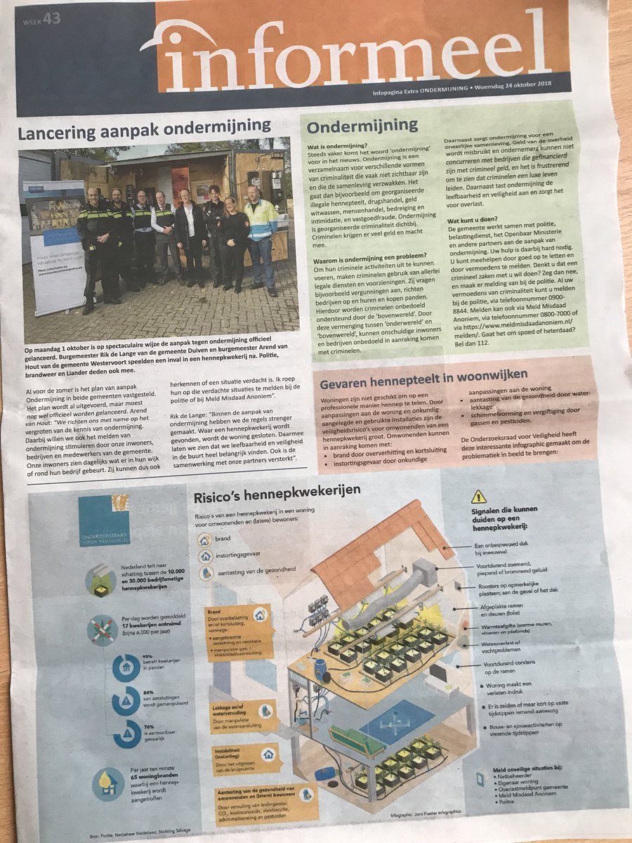 RenzoWillemsen's tweet image. Speciale pagina gemaakt over ondermijning in het huis-aan-huisblad in de @GemeenteDuiven en gemeente @Westervoort. De eerste van een serie... #ondermijning #bewustwording