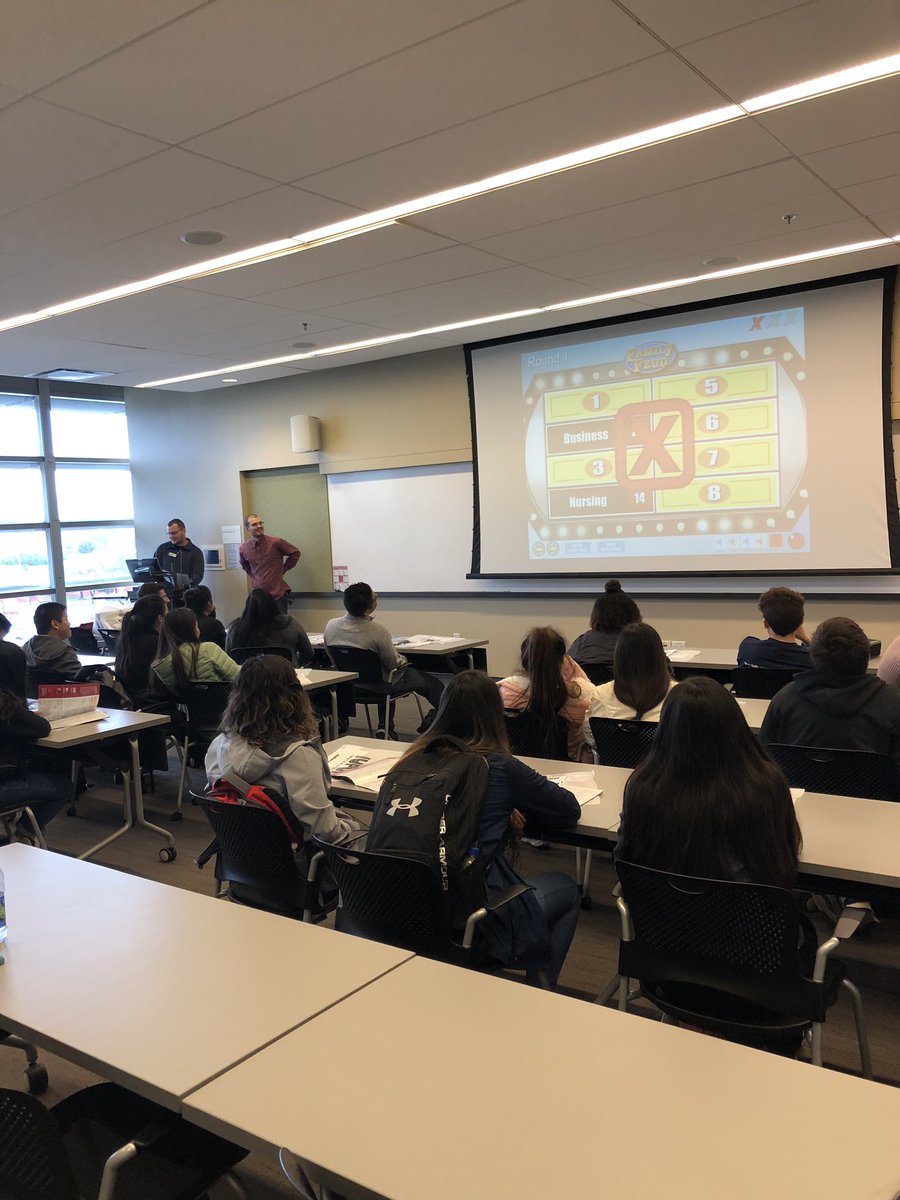 Visiting IUPUI with students and playing Family Feud to learn about the school! #FlyAsOne  #BeACardinal