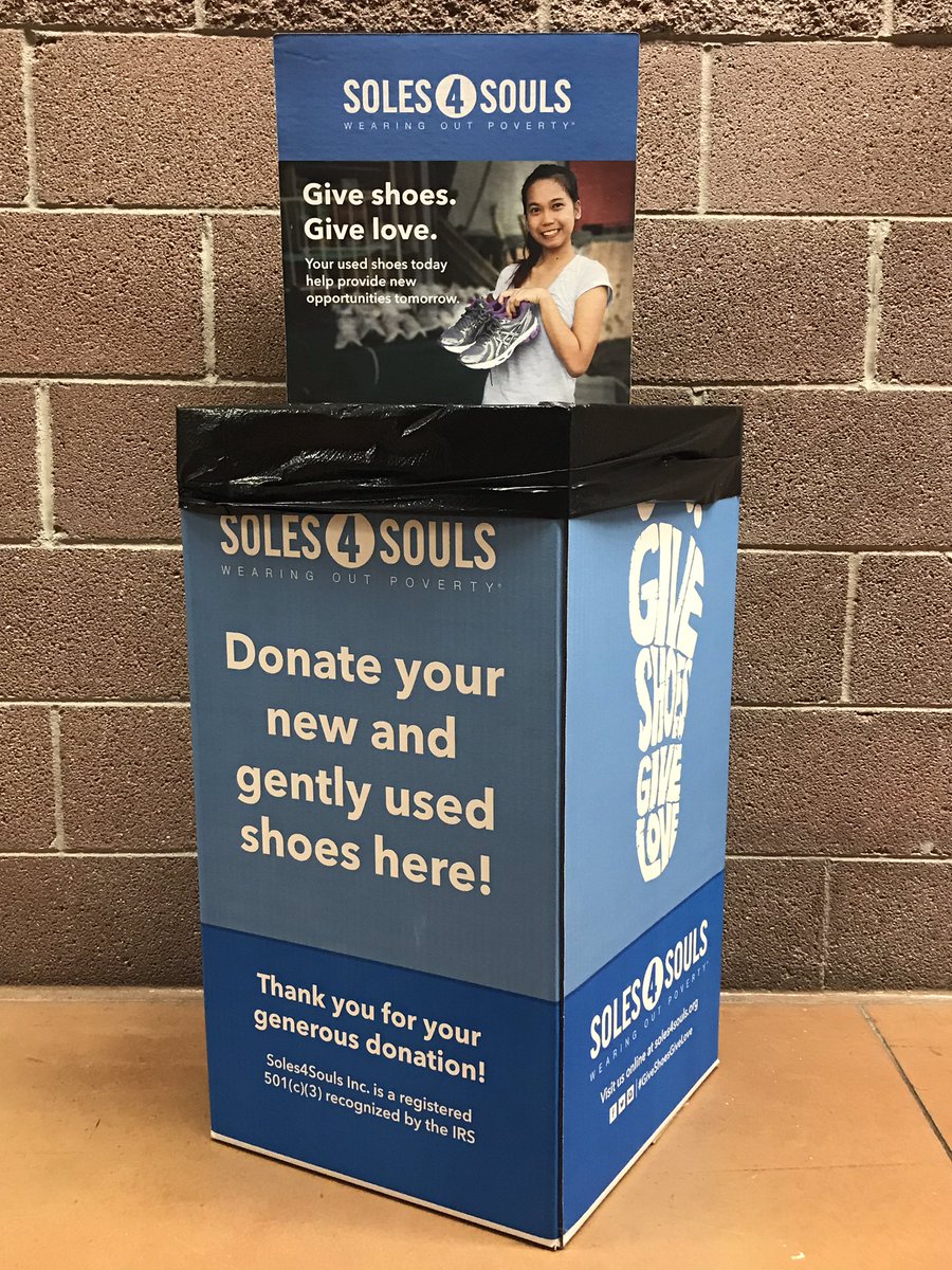 SilverCreekLA's tweet photo. Dylan’s SCLA Capstone Project, @Soles4SoulsSCHS is collecting shoes at SCHS!  Donate those used shoes and #makeadifference!  @Soles4Souls @ErickFinnestead @sclacapstone #donate @theflocksc @SilverCreekRABC https://t.co/7mCixFdK0e