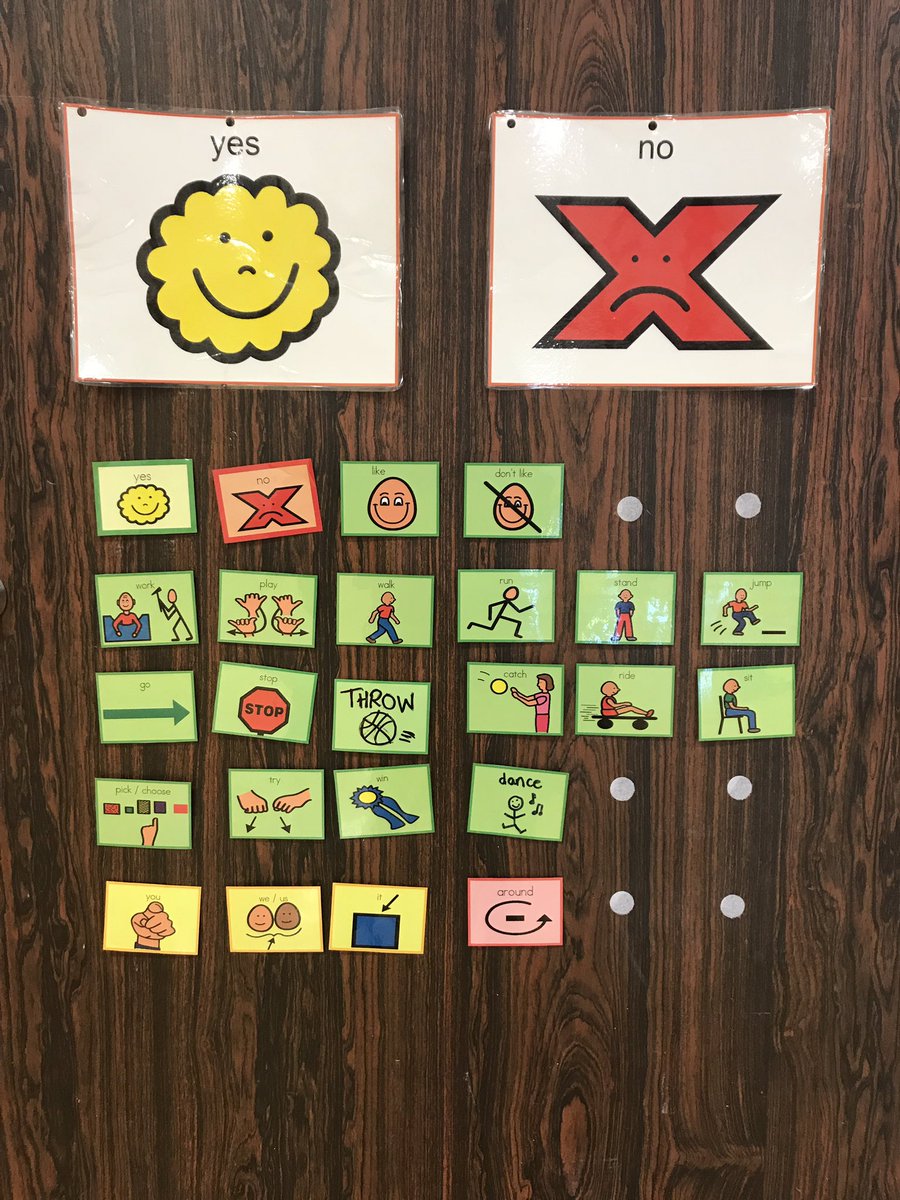 FCPSAdaptedPE's tweet photo. Great use of visuals by @RockCreekFCPSPE! The students are following visuals at all skill stations and working on vocabulary skills in PE! #kicking #fcpspe #pevisuals #boardmakerimages https://t.co/p17Beeci1c