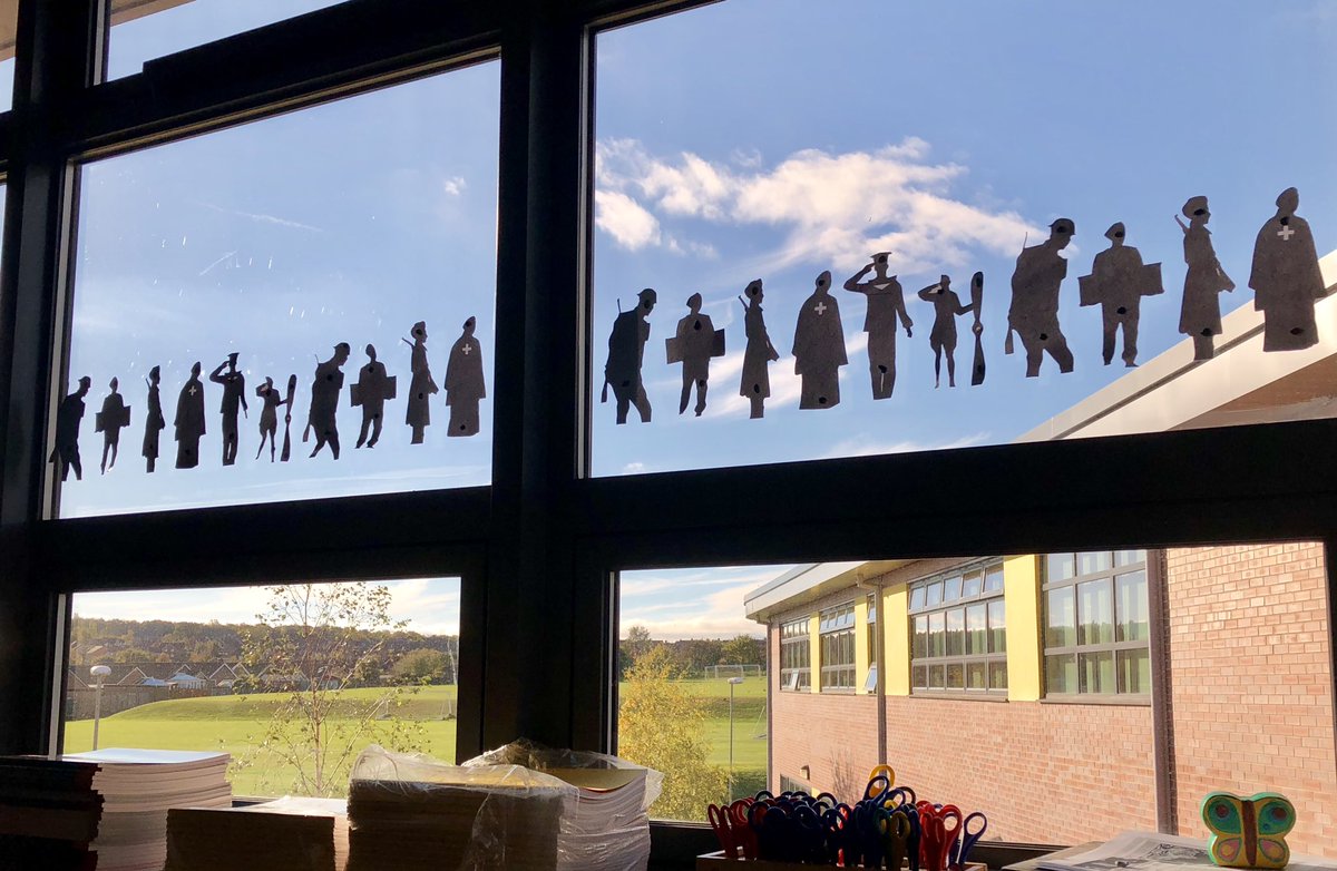 My new First World War ‘silent silhouette’ display in my classroom