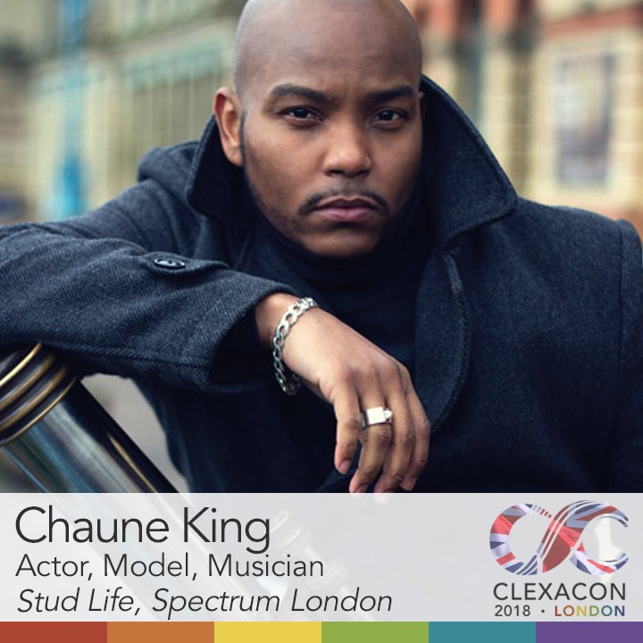 We’re honored to have UK based transmasculine actor &amp; entertainer <a href="/ChauneKing/">Chaune King™</a> speak at #ClexaConLondon!  He’s featured in Campbell Blackman’s hit LGBT film <a href="/StudLifeMovie/">Stud Life Movie</a> &amp; is one of the lead actors in the award-winning web series “Spectrum London” currently available on Youtube!
