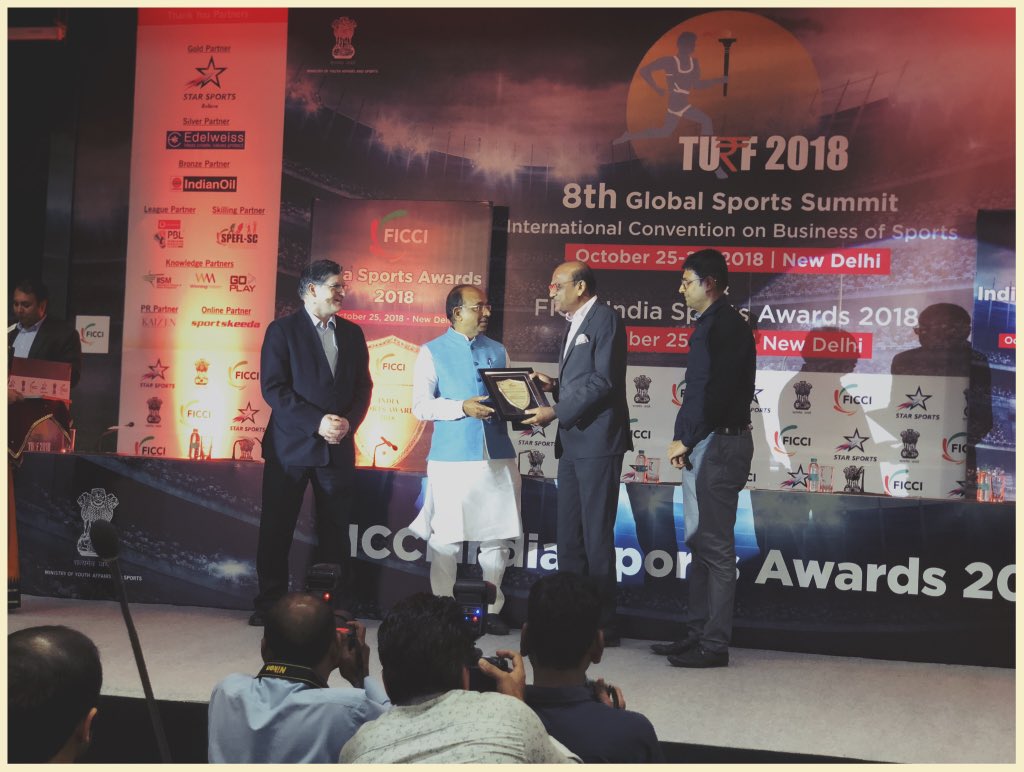 ficci_india's tweet photo. FICCI India Sports Awards 2018 #FICCITurf. We’ll be sharing the details subsequently. https://t.co/wYsm0CVN0Y