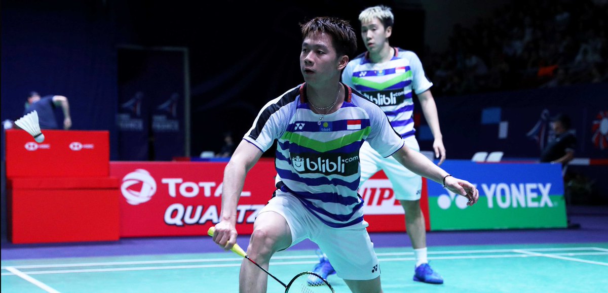 (French Open 2018) Kevin/Marcus Melaju, Hendra/Ahsan Terhenti m.badmintonindonesia.org/app/informatio…